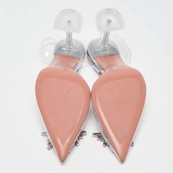 Pre Owned Amina Muaddi Transparent PVC Begum Pumps Size 39