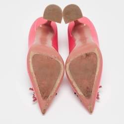 Amina Muaddi Pink Satin Begum Pumps Size 40