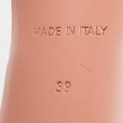 Pre Owned Amina Muaddi Transparent PVC Lupita Slide Sandals Size 39