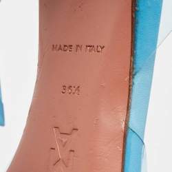 Amina Muaddi Blue PVC Begum Slingback Pumps Size 36.5