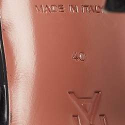 Pre Owned Amina Muaddi Black PVC Rosie Slingback Pumps Size 40