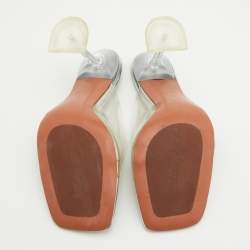 Amina Muaddi Transparent PVC Lupita Slide Sandals Size 38