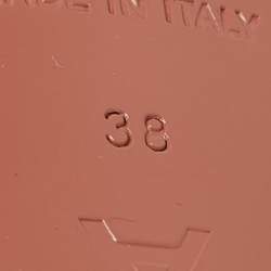 Pre Owned Amina Muaddi Transparent PVC Brygit T-Strap Pumps Size 38