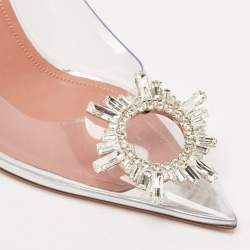 Pre Owned Amina Muaddi Transparent PVC Begum Pumps Size 39.5