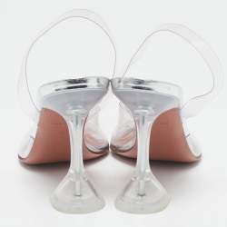 Amina Muaddi Transparent PVC Begum Pumps Size 39