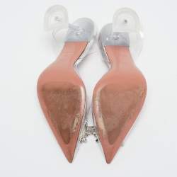 Amina Muaddi Transparent PVC Begum Pumps Size 39