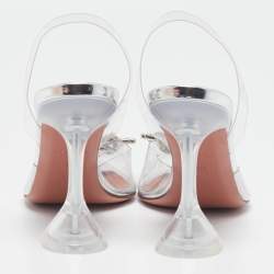 Pre Owned Amina Muaddi Transparent PVC Begum Pumps Size 37.5
