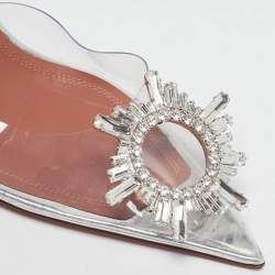 Pre Owned Amina Muaddi Transparent PVC Begum Pumps Size 37.5