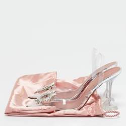Pre Owned Amina Muaddi Transparent PVC Begum Pumps Size 37.5