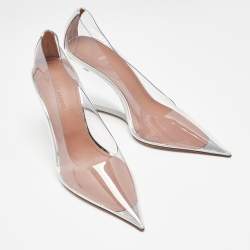 Amina Muaddi Transparent PVC Ane Wedge Pumps Size 38.5