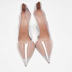Amina Muaddi Transparent PVC Ane Wedge Pumps Size 38.5