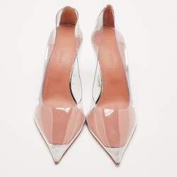 Amina Muaddi Transparent PVC Ane Wedge Pumps Size 37