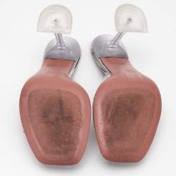 Amina Muaddi Transparent PVC Lupita Slide Sandals Size 37.5