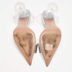 Amina Muaddi X Awge Transparent PVC Phoenix Slingback Pumps Size 40