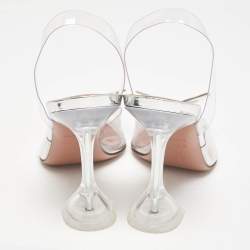 Amina Muaddi X Awge Transparent PVC Phoenix Slingback Pumps Size 40