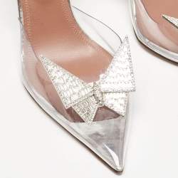 Amina Muaddi X Awge Transparent PVC Phoenix Slingback Pumps Size 40