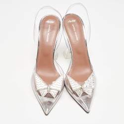Amina Muaddi X Awge Transparent PVC Phoenix Slingback Pumps Size 40