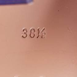 Pre Owned Amina Muaddi Purple PVC Begum Slingback Pumps Size 38.5