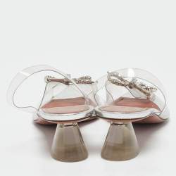 Amina Muaddi Transparent PVC Rosie Slingback Pumps Size 39