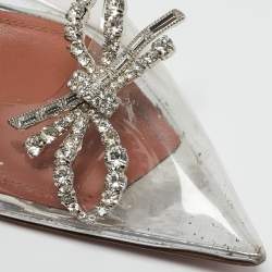 Amina Muaddi Transparent PVC Rosie Slingback Pumps Size 39