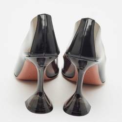 Amina Muaddi Black PVC Ami Pointed Toe Pumps Size 38