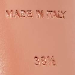 Pre Owned Amina Muaddi Pink Leather Begum Slingback Pumps Size 38.5