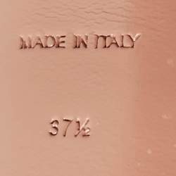 Pre Owned Amina Muaddi  Pink/Blue Satin Dalida Crystals Platform Sandals Size 37.5