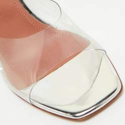 Amina Muaddi Transparent PVC Lupita Wedge Sandals Size 37
