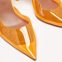 Amina Muaddi Orange PVC Rosie Slingback Pumps Size 41