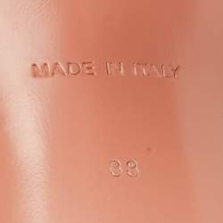 Pre Owned Amina Muaddi Pink PVC Lupita Slide Sandals Size 38