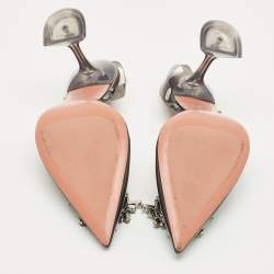 Pre Owned Amina Muaddi Transparent PVC Begum Slingback Pumps Size 41