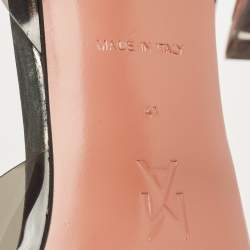 Pre Owned Amina Muaddi Transparent PVC Begum Slingback Pumps Size 41