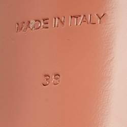 Pre Owned Amina Muaddi Orange Satin Rainbow Crystal Gilda Ankle Strap Sandals Size 38