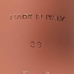 Pre Owned Amina Muaddi Red Suede Crystal Embellished Lupita Slide Sandals Size 38