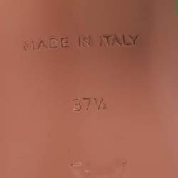 Pre Owned Amina Muaddi Green PVC Begum Crystal-Embellished Slingback Pumps Size 37.5