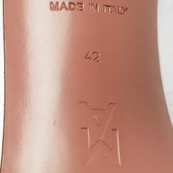 Pre Owned Amina Muaddi White Leather and PVC Zula Ankle Strap Sandals Size 42