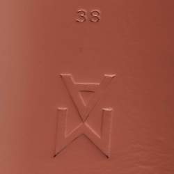 Pre Owned Amina Muaddi Lilac Leather Naima Sandals Size 38