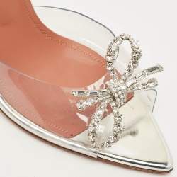 مملوكة مسبقًا Amina Muaddi Rosie Size 38.5 Transparent PVC Slide Sandals