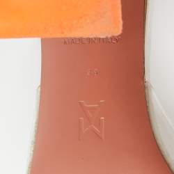 Pre Owned صندل سلايد أمينة معادي بي في سي أخضر لوبتا مقاس 39.5