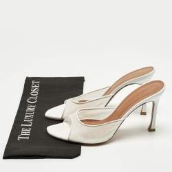 Pre Owned صندل سلايد أمينة معادي كارولين سويدي أخضر مزخرف كريستال مقاس 41