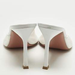 Pre Owned صندل سلايد أمينة معادي كارولين سويدي أخضر مزخرف كريستال مقاس 41