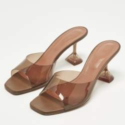 مملوكة مسبقًا صندل سلايد أمينة معادي بي في سي أخضر لوبتا مقاس 39.5