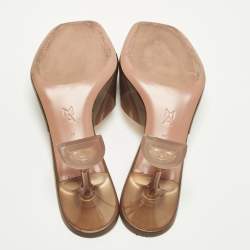 مملوكة مسبقًا صندل سلايد أمينة معادي بي في سي أخضر لوبتا مقاس 39.5