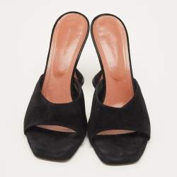 مملوكة مسبقًا صندل سلايد أمينة معادي سويد أسود لوبيتا مقاس 41