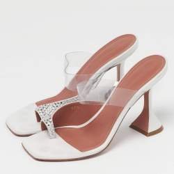 Pre Owned صندل سلايد أمينة معادي بي في سي أخضر لوبتا مقاس 39.5