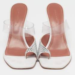 Pre Owned صندل سلايد أمينة معادي بي في سي أخضر لوبتا مقاس 39.5