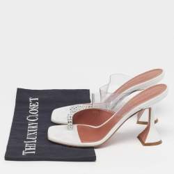 Pre Owned صندل سلايد أمينة معادي بي في سي أخضر لوبتا مقاس 39.5