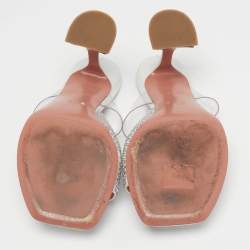 Pre Owned صندل سلايد أمينة معادي بي في سي أخضر لوبتا مقاس 39.5