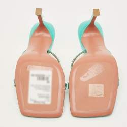 مملوكة مسبقًا حذاء سلايد أمينة معادي  أدريانا مزخرف كريستال متقاطع ساتان أسود مقاس 40