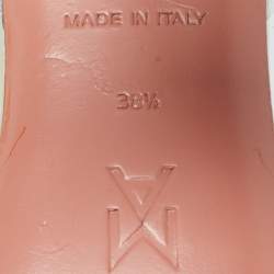 Pre Owned حذاء كعب عالي أمينة معادي بيجوم ساتان وردي مزخرف كريستال فتحة كعب مقاس 41